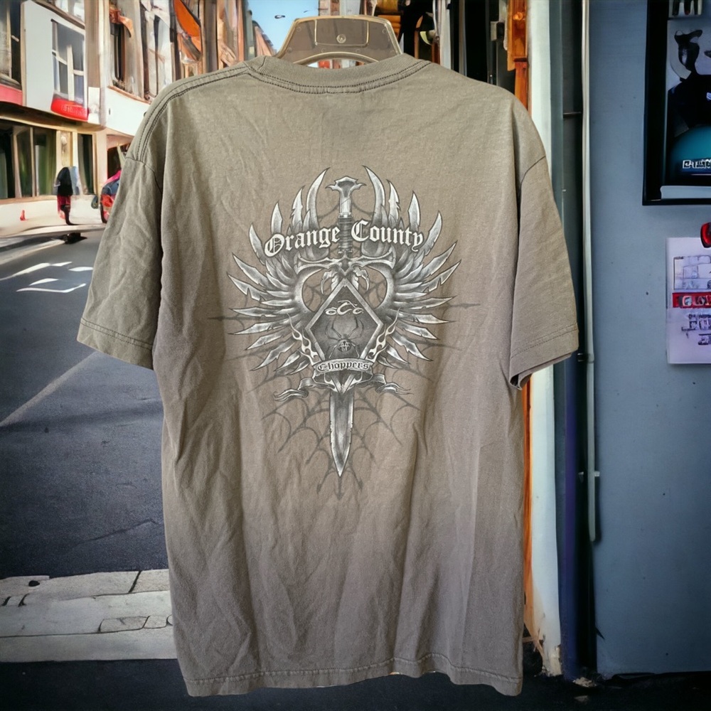 🌞Summer Clearance AAA Orange County Choppers Gray Fade Large Men’s T-Shirt